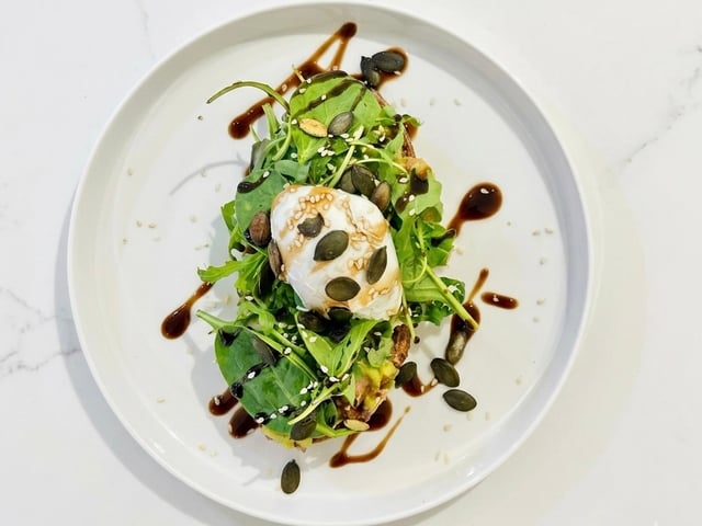 Avocado toast with poached egg