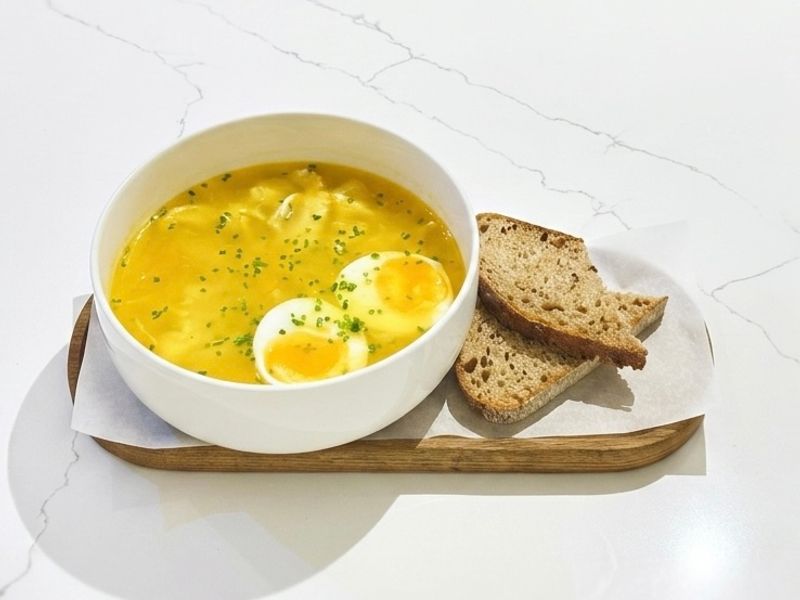 Chicken soup with homemade noodles