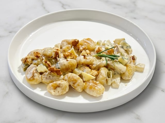 Pear and gorgonzola gnocchi